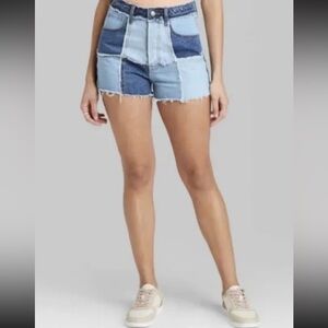 Patchwork Denim Shorts Sz.10 By Wild Fable